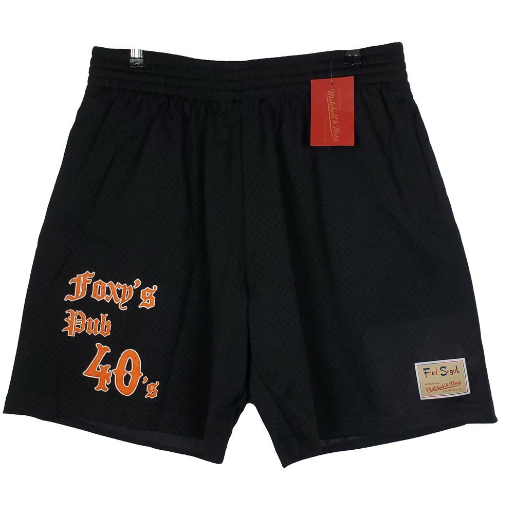Fred Segal x Mitchell & Ness XL XLarge Jersey Shorts Foxy's Pub 40's Black NWT